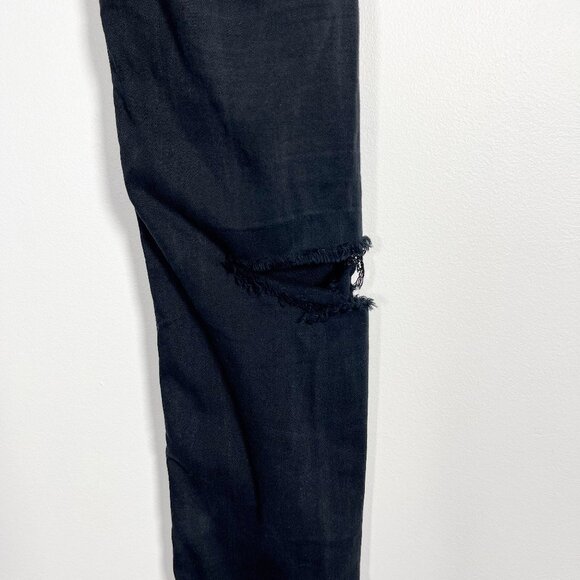 Acne Studios black broken in Flex jeans with holes in knees - Picture 6 of 7